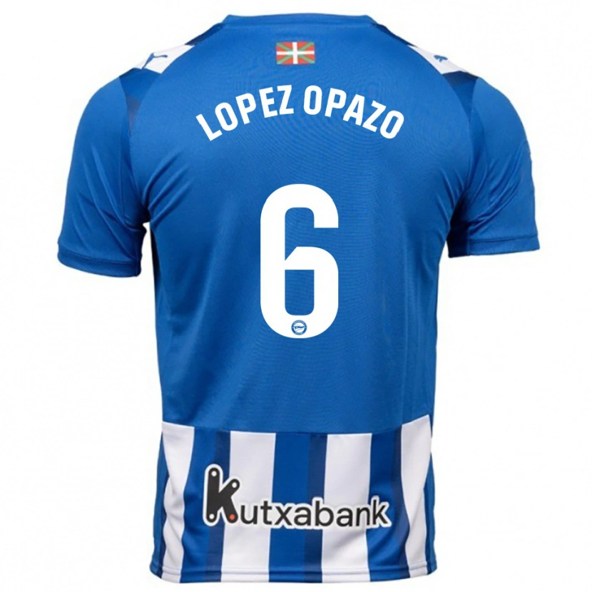 Danxen Heren Nayadet Zulema Lopez Opazo #6 Blauw Wit Thuisshirt Thuistenue 2025/26 T-Shirt