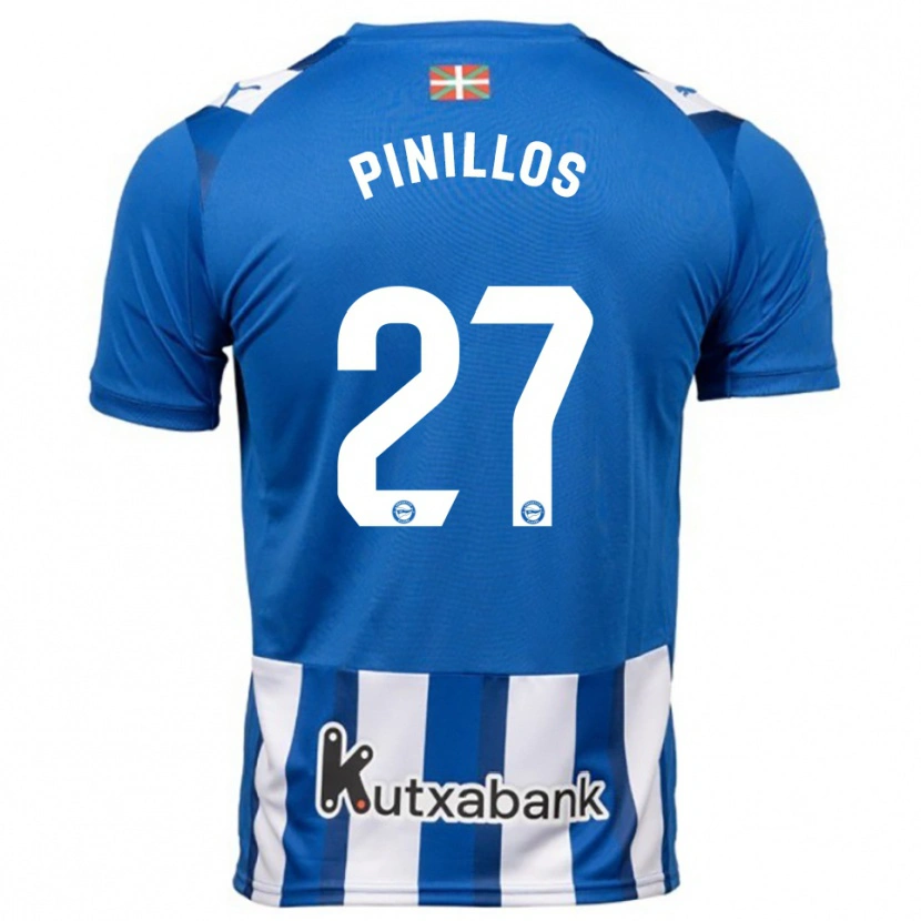 Danxen Heren Lander Pinillos #27 Blauw Wit Thuisshirt Thuistenue 2025/26 T-Shirt