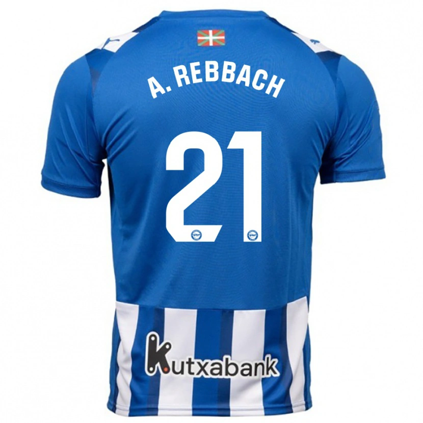 Danxen Heren Abde Rebbach #21 Blauw Wit Thuisshirt Thuistenue 2025/26 T-Shirt