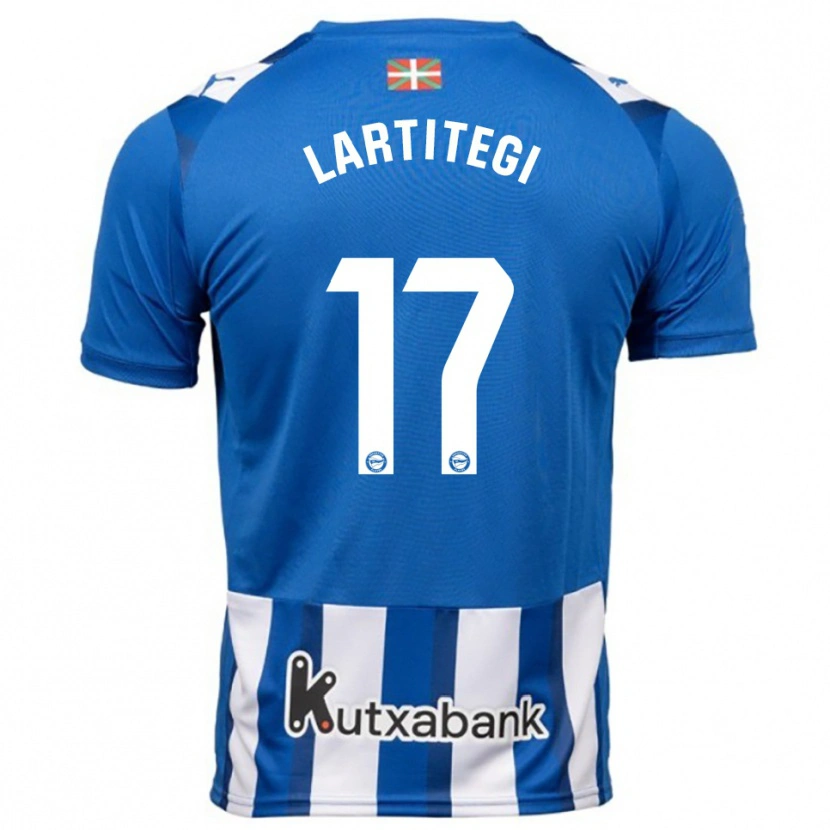 Danxen Heren Julen Lartitegi #17 Blauw Wit Thuisshirt Thuistenue 2025/26 T-Shirt