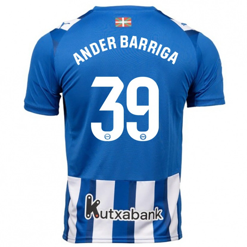 Danxen Heren Jon Ander Barriga #39 Blauw Wit Thuisshirt Thuistenue 2025/26 T-Shirt
