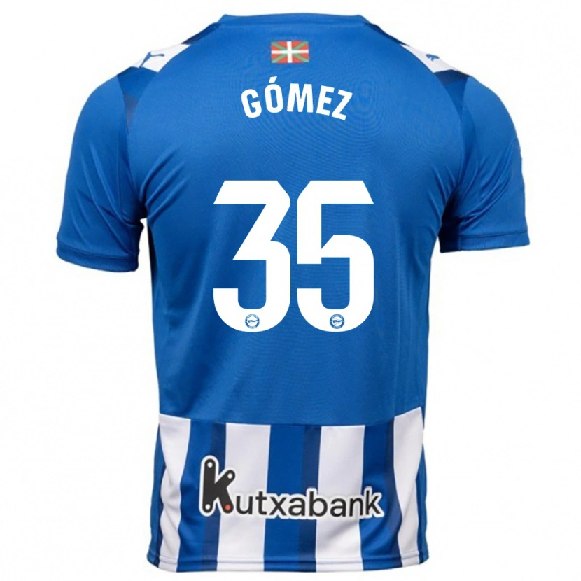 Danxen Heren Jorge Gómez #35 Blauw Wit Thuisshirt Thuistenue 2025/26 T-Shirt