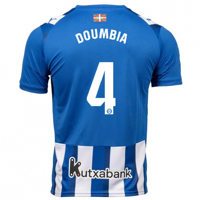 Danxen Heren Daouda Doumbia #4 Blauw Wit Thuisshirt Thuistenue 2025/26 T-Shirt