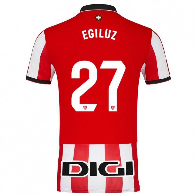 Danxen Heren Unai Egiluz #27 Rood Wit Thuisshirt Thuistenue 2025/26 T-Shirt