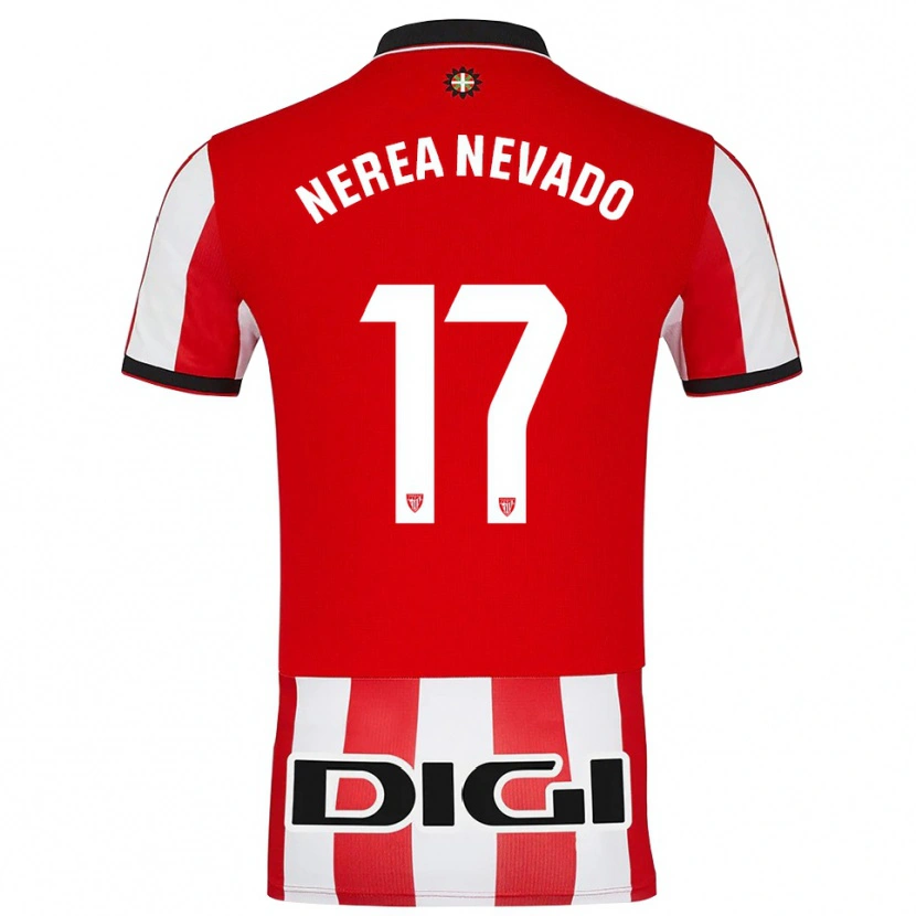 Danxen Heren Nerea Nevado Gómez #17 Rood Wit Thuisshirt Thuistenue 2025/26 T-Shirt