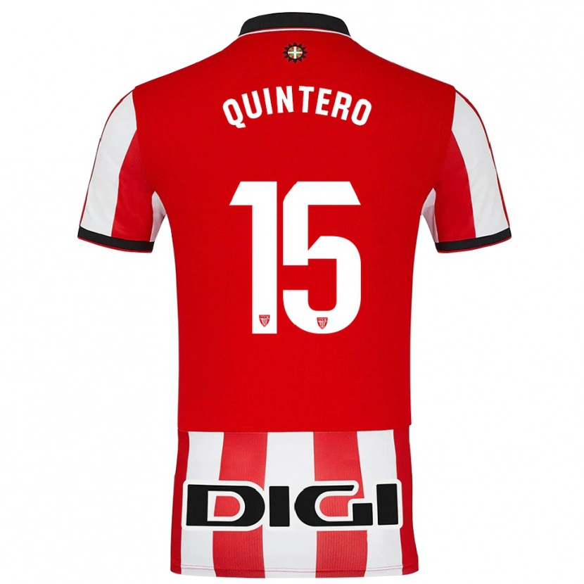 Danxen Heren Iker Quintero #15 Rood Wit Thuisshirt Thuistenue 2025/26 T-Shirt