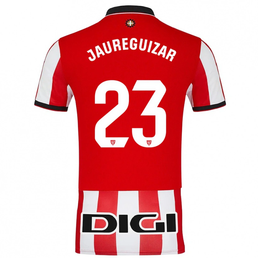 Danxen Heren Mikel Jauregizar #23 Rood Wit Thuisshirt Thuistenue 2025/26 T-Shirt