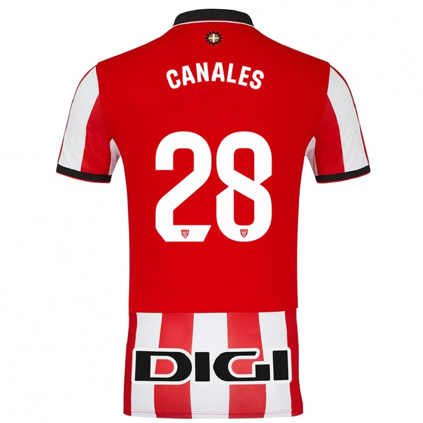Danxen Heren Peio Canales #28 Rood Wit Thuisshirt Thuistenue 2025/26 T-Shirt