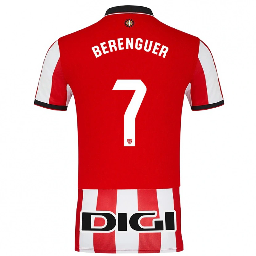 Danxen Heren Álex Berenguer #7 Rood Wit Thuisshirt Thuistenue 2025/26 T-Shirt