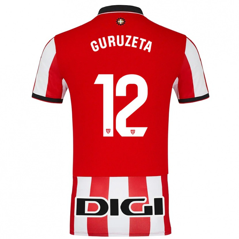 Danxen Heren Gorka Guruzeta #12 Rood Wit Thuisshirt Thuistenue 2025/26 T-Shirt