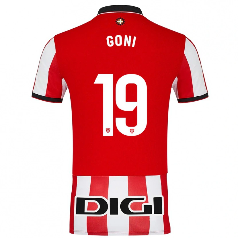 Danxen Heren Marcos Goñi #19 Rood Wit Thuisshirt Thuistenue 2025/26 T-Shirt