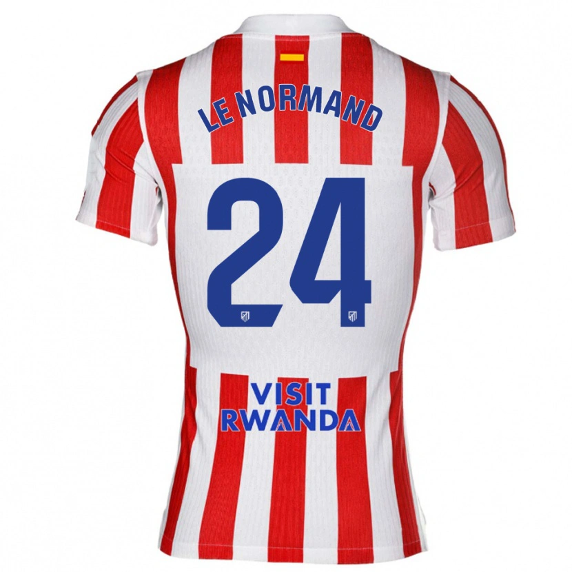 Danxen Heren Robin Le Normand #24 Rood Wit Thuisshirt Thuistenue 2025/26 T-Shirt