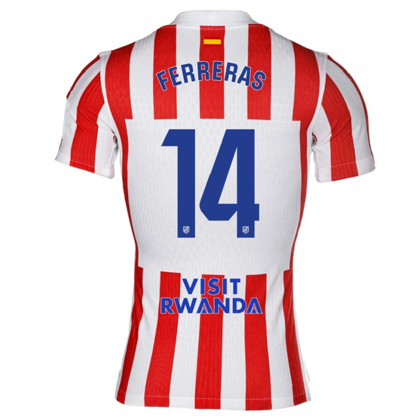 Danxen Heren Adrian Ferreras #14 Rood Wit Thuisshirt Thuistenue 2025/26 T-Shirt