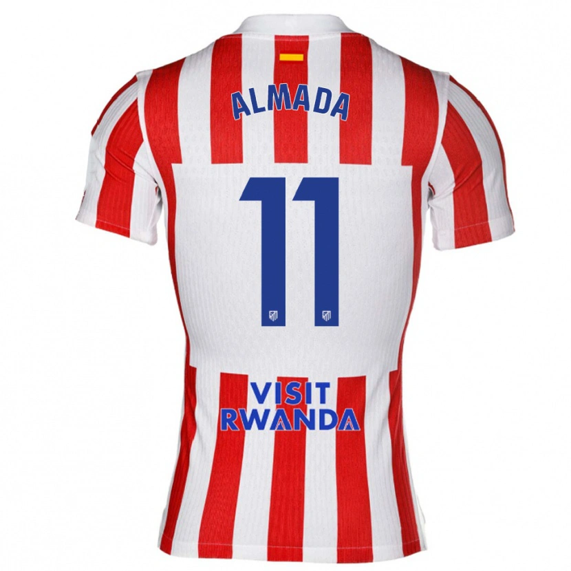 Danxen Heren Thiago Almada #11 Rood Wit Thuisshirt Thuistenue 2025/26 T-Shirt