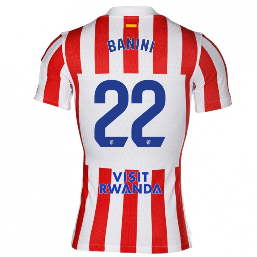 Danxen Heren Estefania Banini #22 Rood Wit Thuisshirt Thuistenue 2025/26 T-Shirt