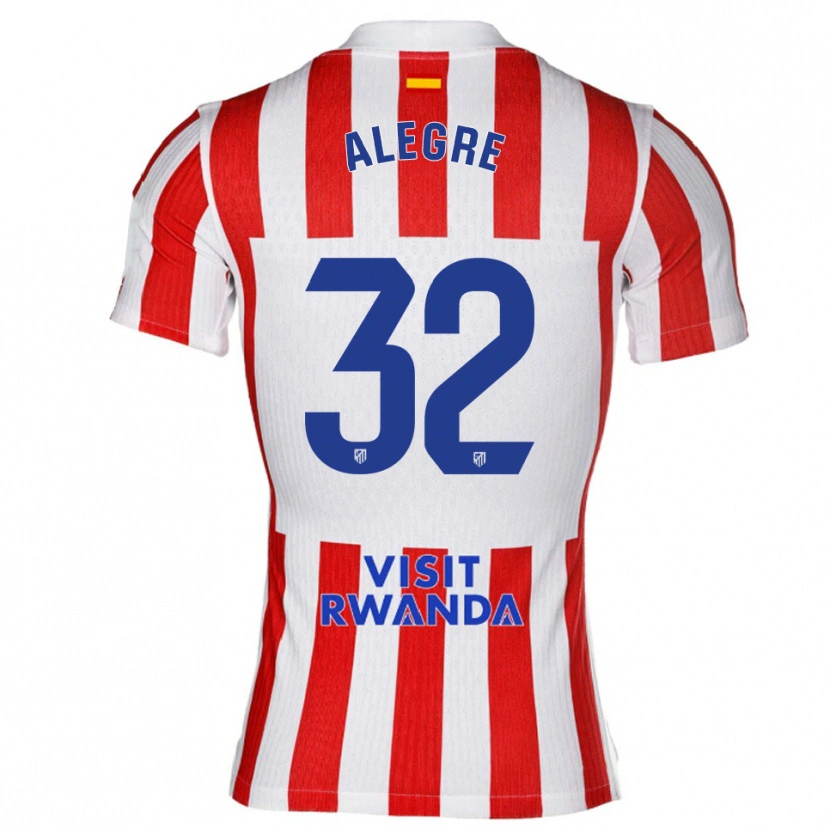 Danxen Heren Juan Alegre #32 Rood Wit Thuisshirt Thuistenue 2025/26 T-Shirt