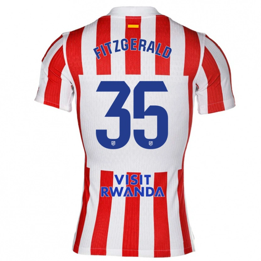 Danxen Heren Daniel Fitzgerald #35 Rood Wit Thuisshirt Thuistenue 2025/26 T-Shirt