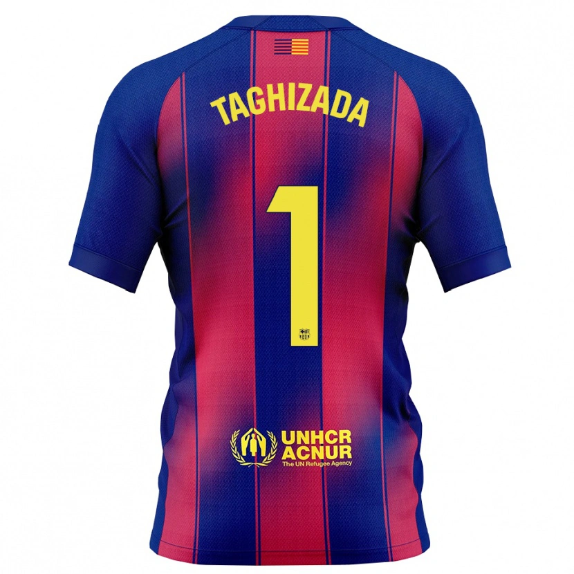 Danxen Heren Eldar Taghizada #1 Blauw Rood Thuisshirt Thuistenue 2025/26 T-Shirt