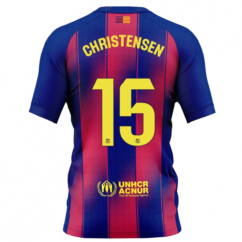 Danxen Heren Andreas Christensen #15 Blauw Rood Thuisshirt Thuistenue 2025/26 T-Shirt
