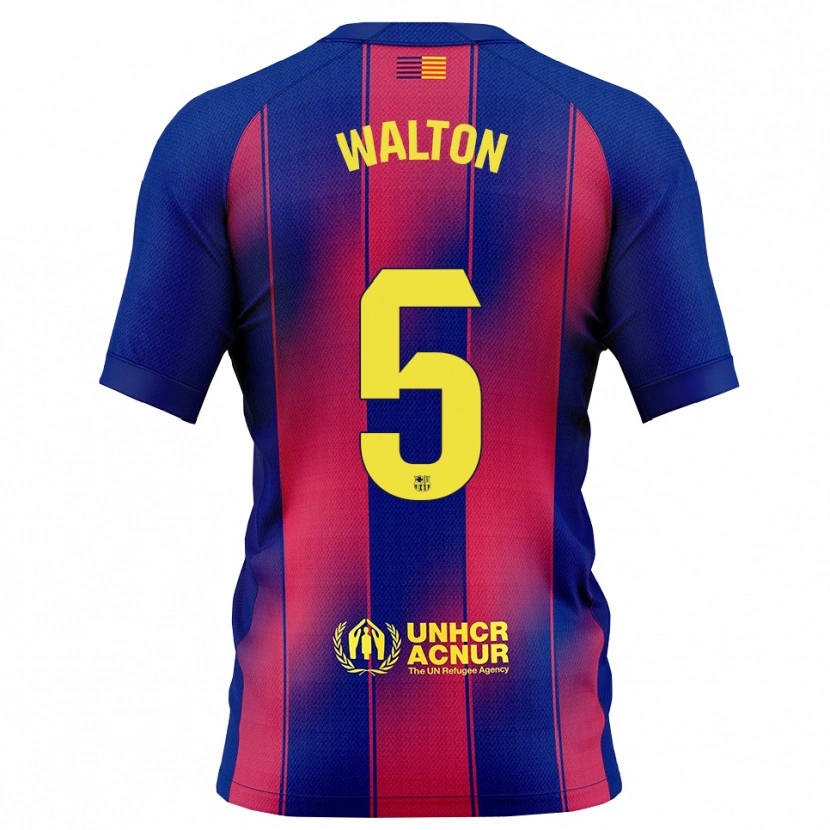 Danxen Heren Álex Walton #5 Blauw Rood Thuisshirt Thuistenue 2025/26 T-Shirt