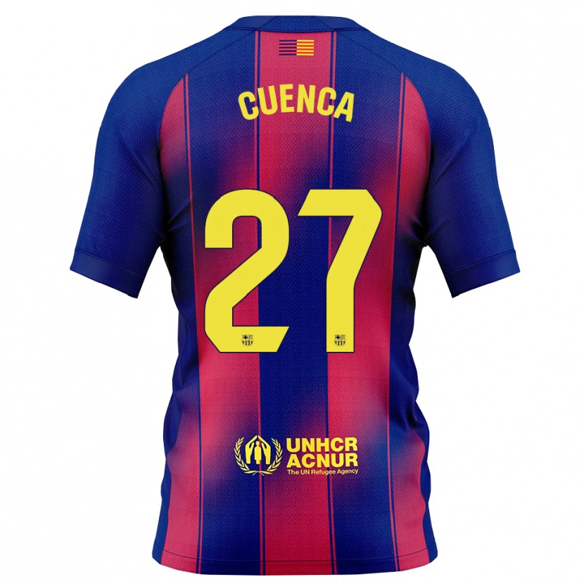 Danxen Heren Andrés Cuenca #27 Blauw Rood Thuisshirt Thuistenue 2025/26 T-Shirt