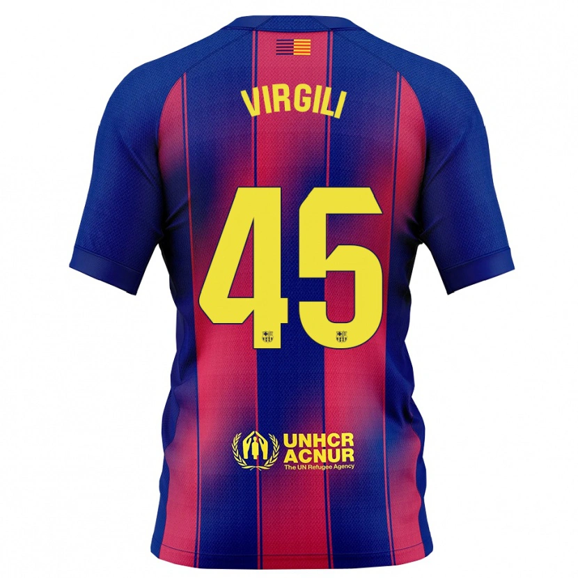 Danxen Heren Jan Virgili #45 Blauw Rood Thuisshirt Thuistenue 2025/26 T-Shirt
