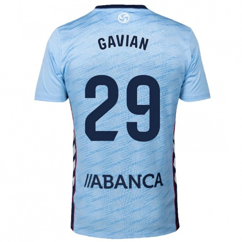 Danxen Heren Pablo Gavián #29 Hemelsblauw Rood Thuisshirt Thuistenue 2025/26 T-Shirt