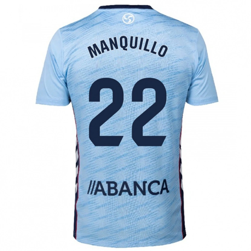 Danxen Heren Javier Manquillo #22 Hemelsblauw Rood Thuisshirt Thuistenue 2025/26 T-Shirt