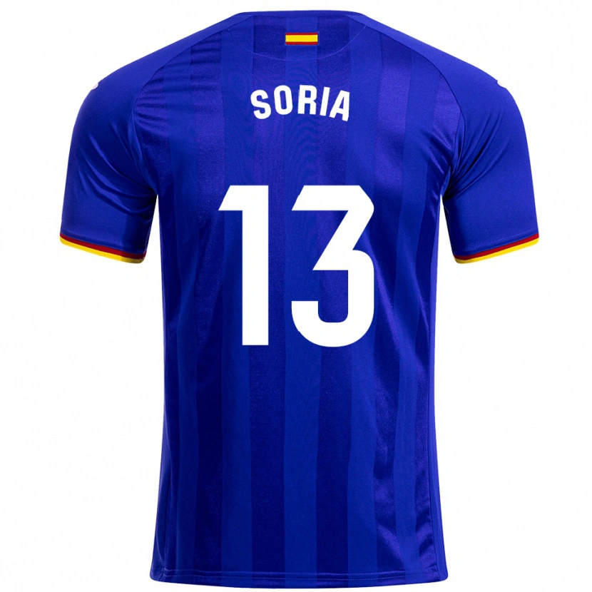 Danxen Heren David Soria #13 Blauw Rood Geel Thuisshirt Thuistenue 2025/26 T-Shirt
