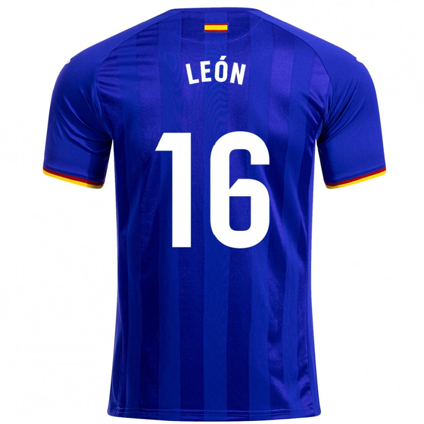 Danxen Heren Carlos León #16 Blauw Rood Geel Thuisshirt Thuistenue 2025/26 T-Shirt