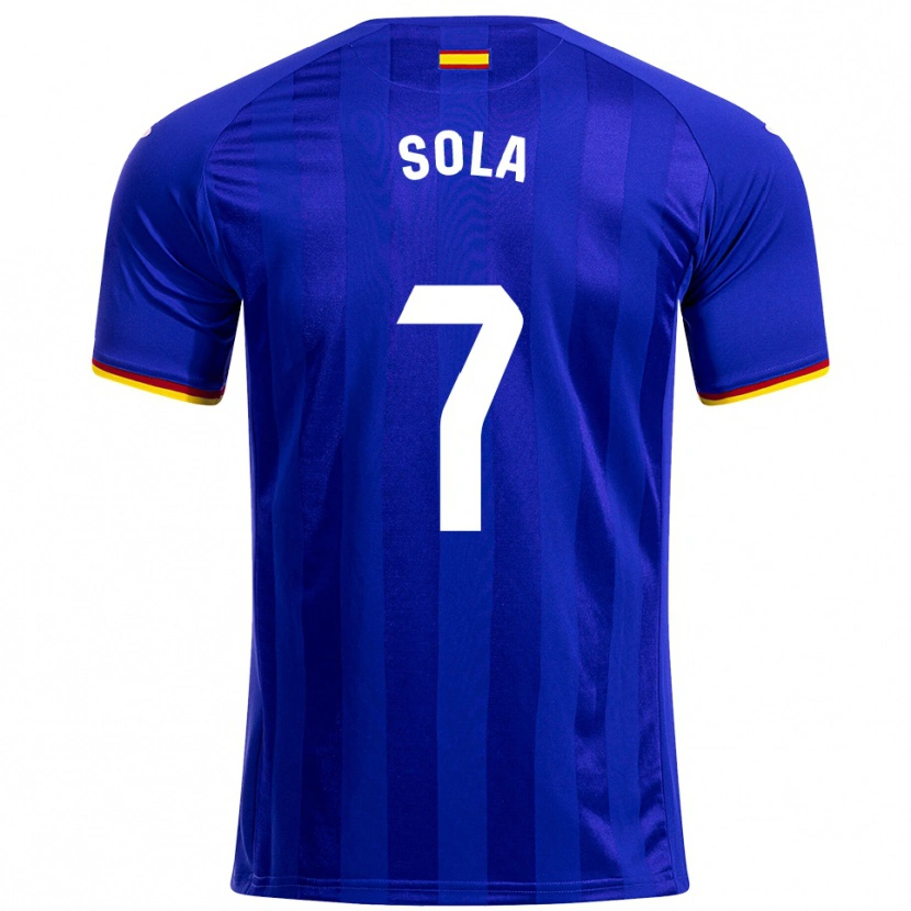 Danxen Heren Álex Sola #7 Blauw Rood Geel Thuisshirt Thuistenue 2025/26 T-Shirt