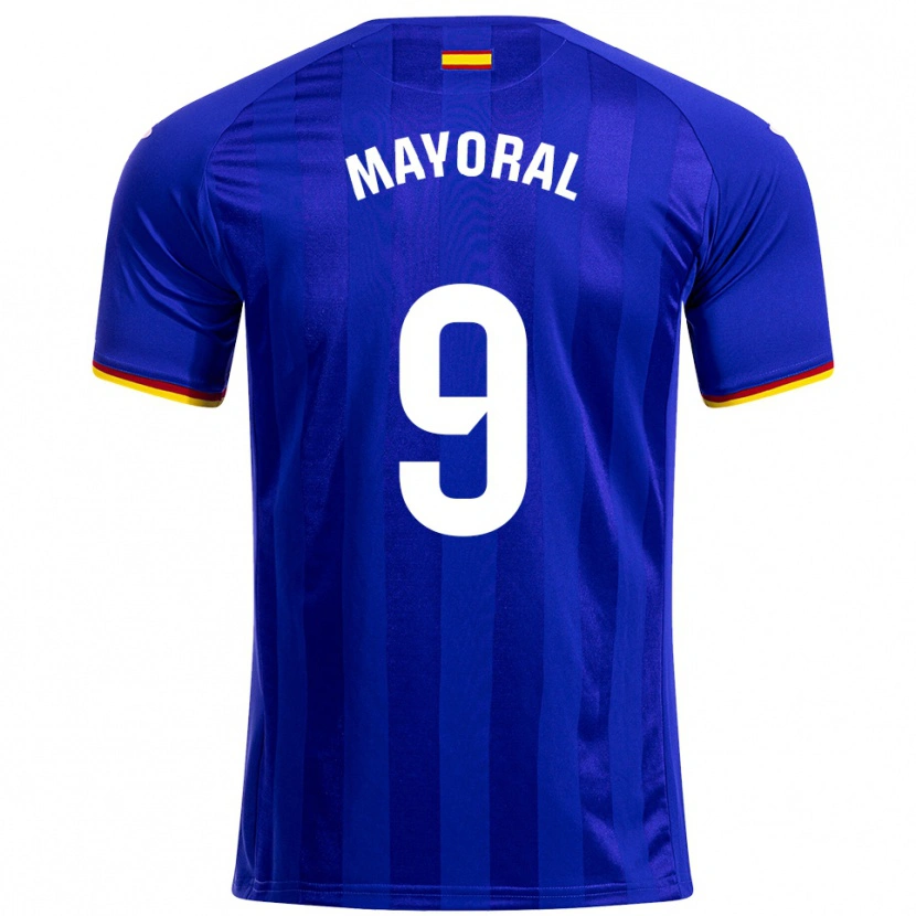Danxen Heren Borja Mayoral #9 Blauw Rood Geel Thuisshirt Thuistenue 2025/26 T-Shirt