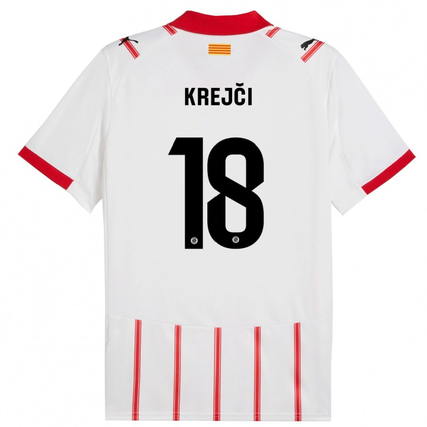 Danxen Heren Ladislav Krejci #18 Wit Rood Thuisshirt Thuistenue 2025/26 T-Shirt