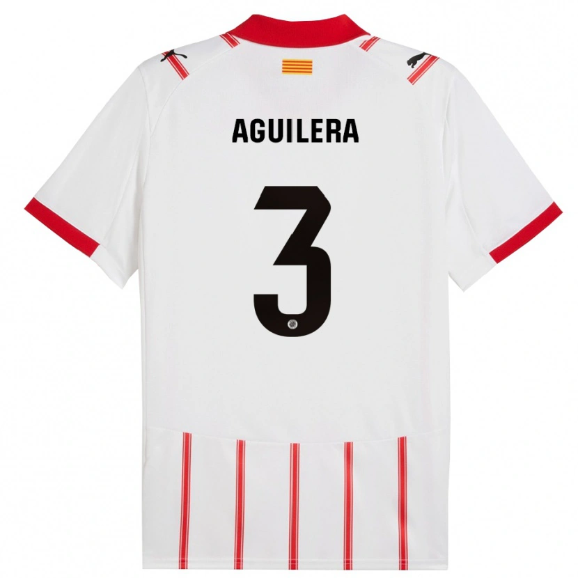 Danxen Heren Oriol Aguilera #3 Wit Rood Thuisshirt Thuistenue 2025/26 T-Shirt