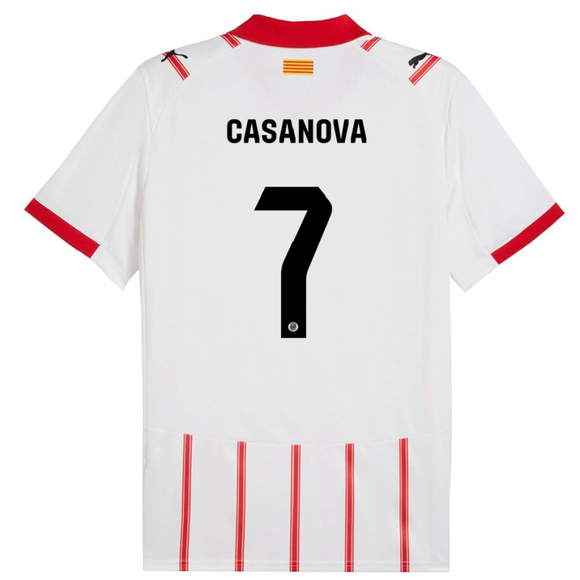 Danxen Heren Àstrid Casanova #7 Wit Rood Thuisshirt Thuistenue 2025/26 T-Shirt