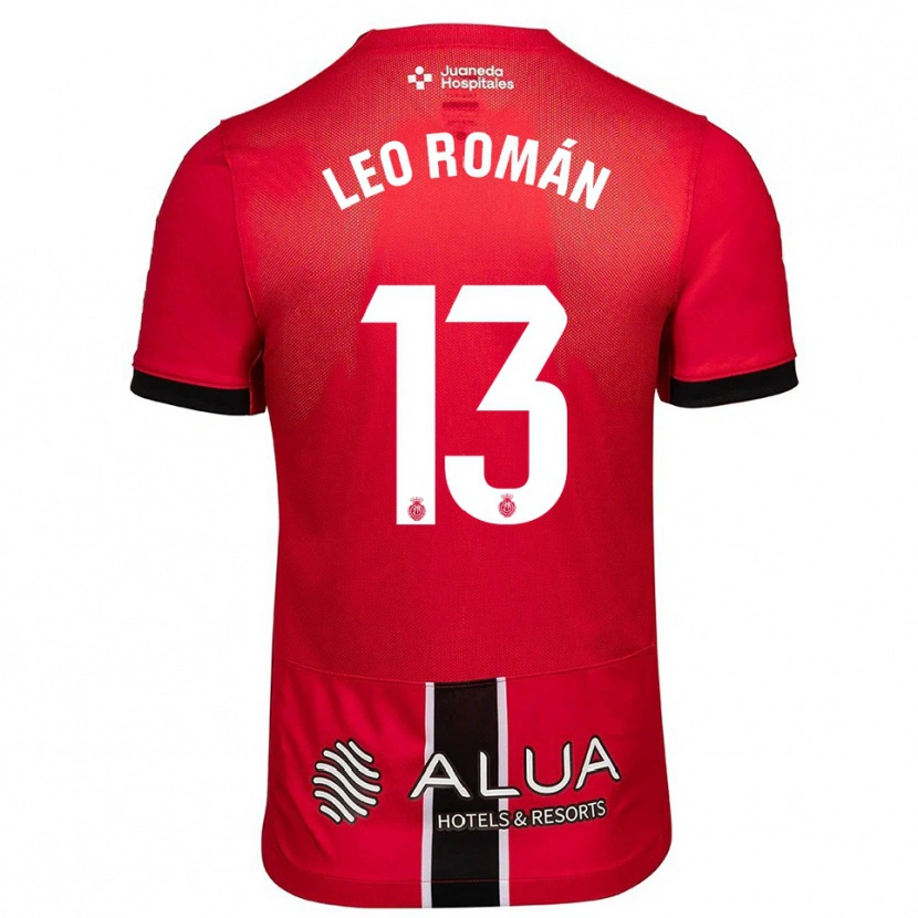 Danxen Heren Leo Román #13 Rood Zwart Thuisshirt Thuistenue 2025/26 T-Shirt