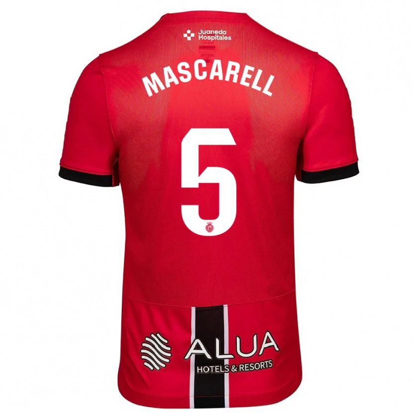 Danxen Heren Omar Mascarell #5 Rood Zwart Thuisshirt Thuistenue 2025/26 T-Shirt