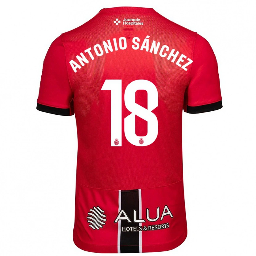 Danxen Heren Antonio Sánchez #18 Rood Zwart Thuisshirt Thuistenue 2025/26 T-Shirt