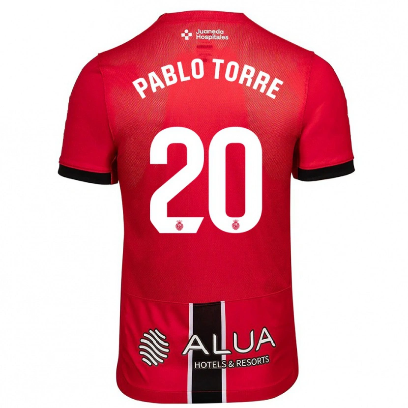 Danxen Heren Pablo Torre #20 Rood Zwart Thuisshirt Thuistenue 2025/26 T-Shirt