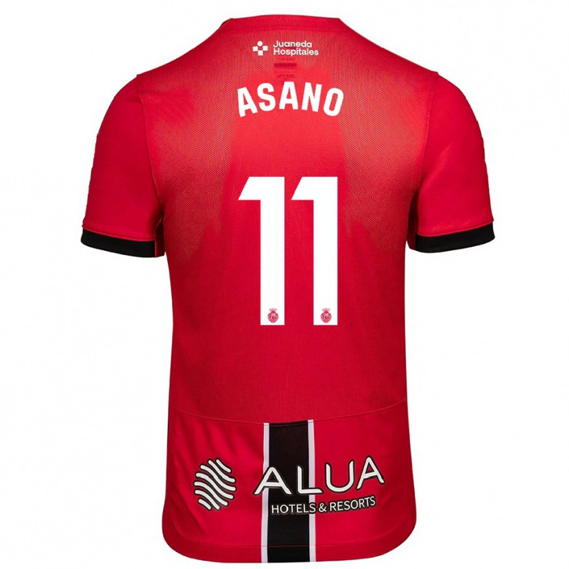 Danxen Heren Takuma Asano #11 Rood Zwart Thuisshirt Thuistenue 2025/26 T-Shirt