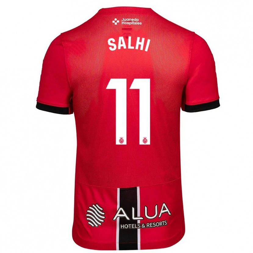 Danxen Heren Iliesse Salhi #11 Rood Zwart Thuisshirt Thuistenue 2025/26 T-Shirt