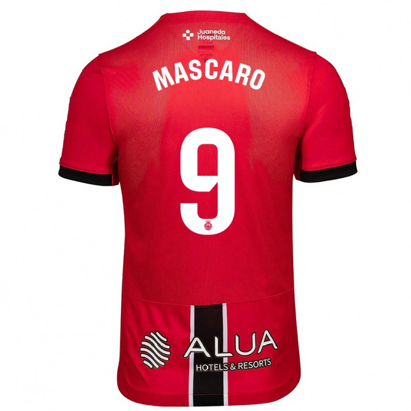 Danxen Heren Pau Mascaró #9 Rood Zwart Thuisshirt Thuistenue 2025/26 T-Shirt