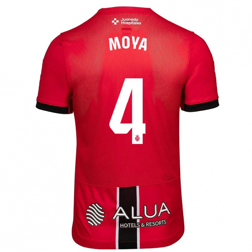 Danxen Heren Pablo Moyá #4 Rood Zwart Thuisshirt Thuistenue 2025/26 T-Shirt