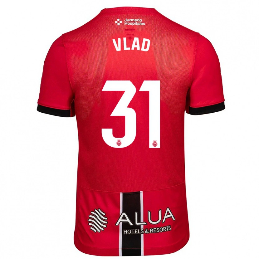 Danxen Heren Rares Vlad #31 Rood Zwart Thuisshirt Thuistenue 2025/26 T-Shirt