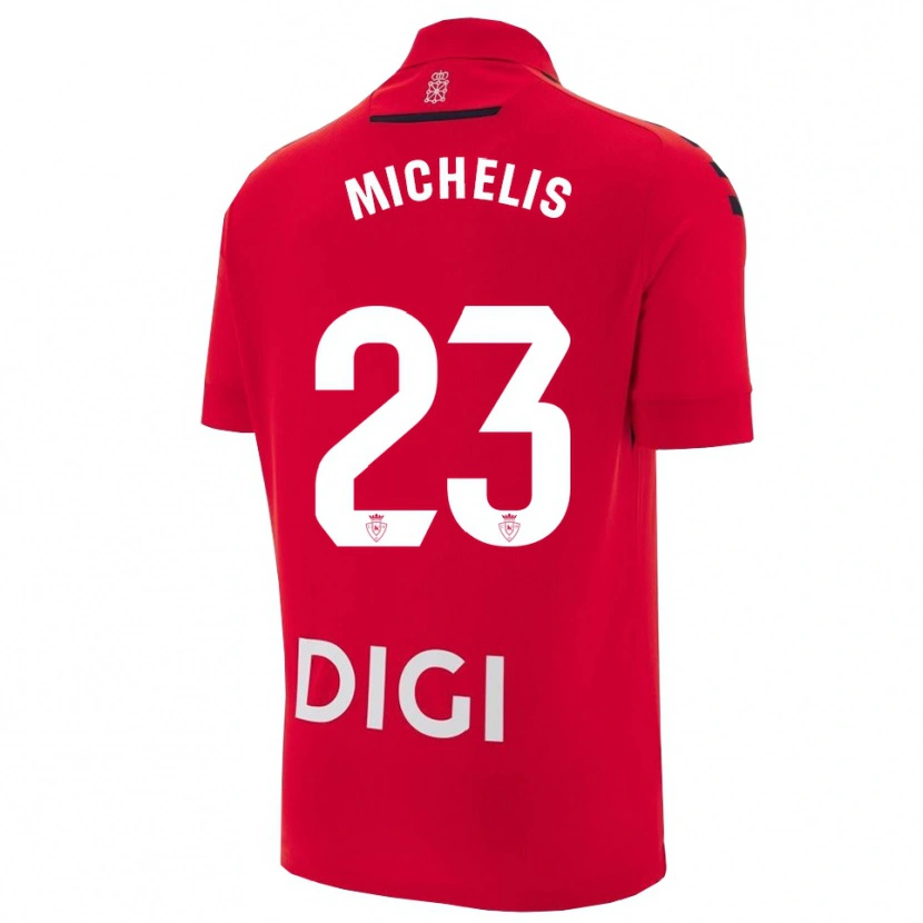Danxen Heren Nikolaos Michelis #23 Rood Zwart Thuisshirt Thuistenue 2025/26 T-Shirt