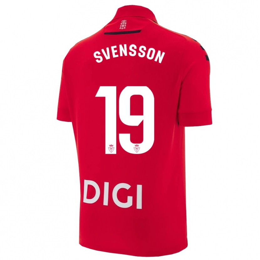 Danxen Heren Max Svensson #19 Rood Zwart Thuisshirt Thuistenue 2025/26 T-Shirt