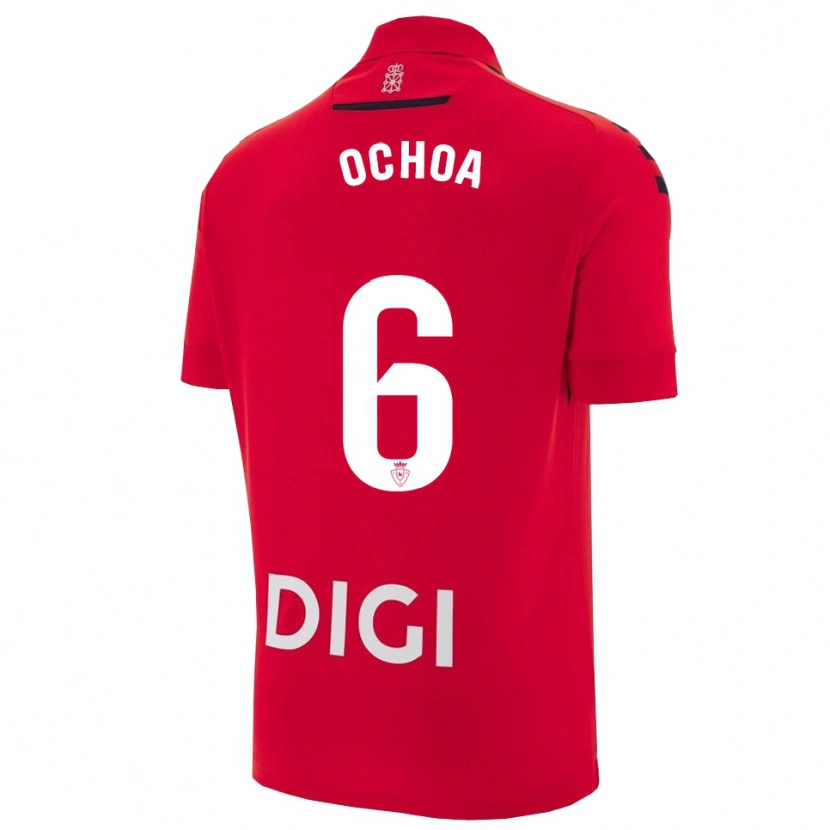 Danxen Heren Celia Ochoa Ibañez #6 Rood Zwart Thuisshirt Thuistenue 2025/26 T-Shirt