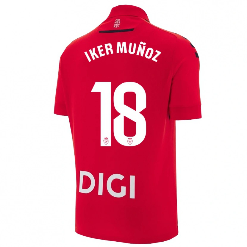 Danxen Heren Iker Muñoz #18 Rood Zwart Thuisshirt Thuistenue 2025/26 T-Shirt