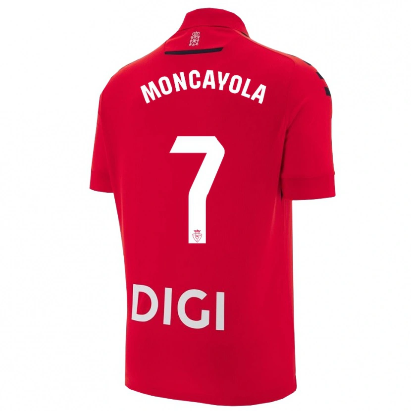 Danxen Heren Jon Moncayola #7 Rood Zwart Thuisshirt Thuistenue 2025/26 T-Shirt