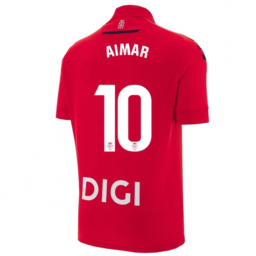 Danxen Heren Aimar Oroz #10 Rood Zwart Thuisshirt Thuistenue 2025/26 T-Shirt